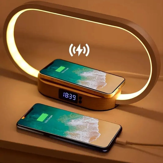 Multifunction Wireless Charger, Clock and Lamp Night
